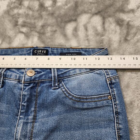 Curve Appeal Jeans Womens 6/28 Blue High Rise Essential Skinny Stretch Denim - Picture 10 of 14